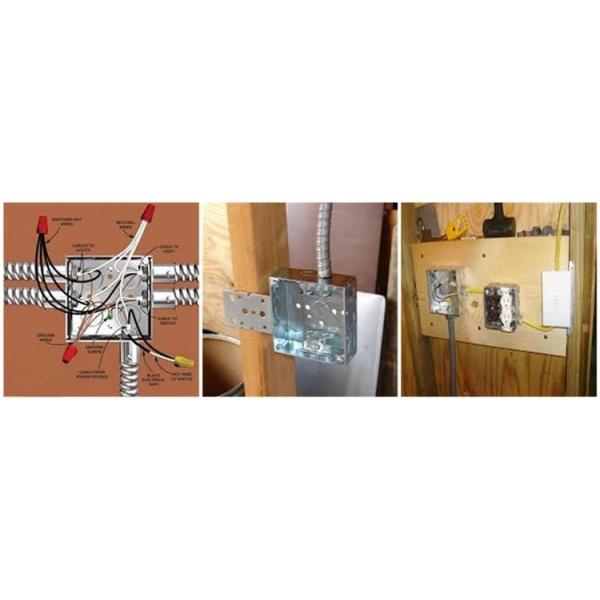 Цвет серого цвета коробки штепсельной розетки алюминиевой водоустойчивой электрической коробки погодостойкий