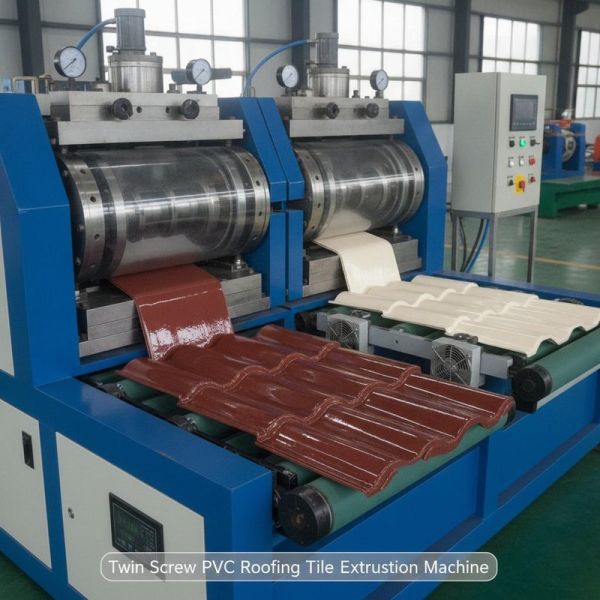 Twin Screw PVC Roofing Tile Extrusion Machine Providing Performance and Smooth