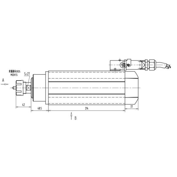 ER25 Collect Air Cooling Spindle Motor 18000 RPM 220V 4 Bearings 220v GDZ93x82-3.5