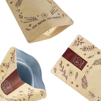 Greaseproof Aluminum Foil Lined Paper Bag Custom Logo Printing Biodegradable BBQ Kebab Bags