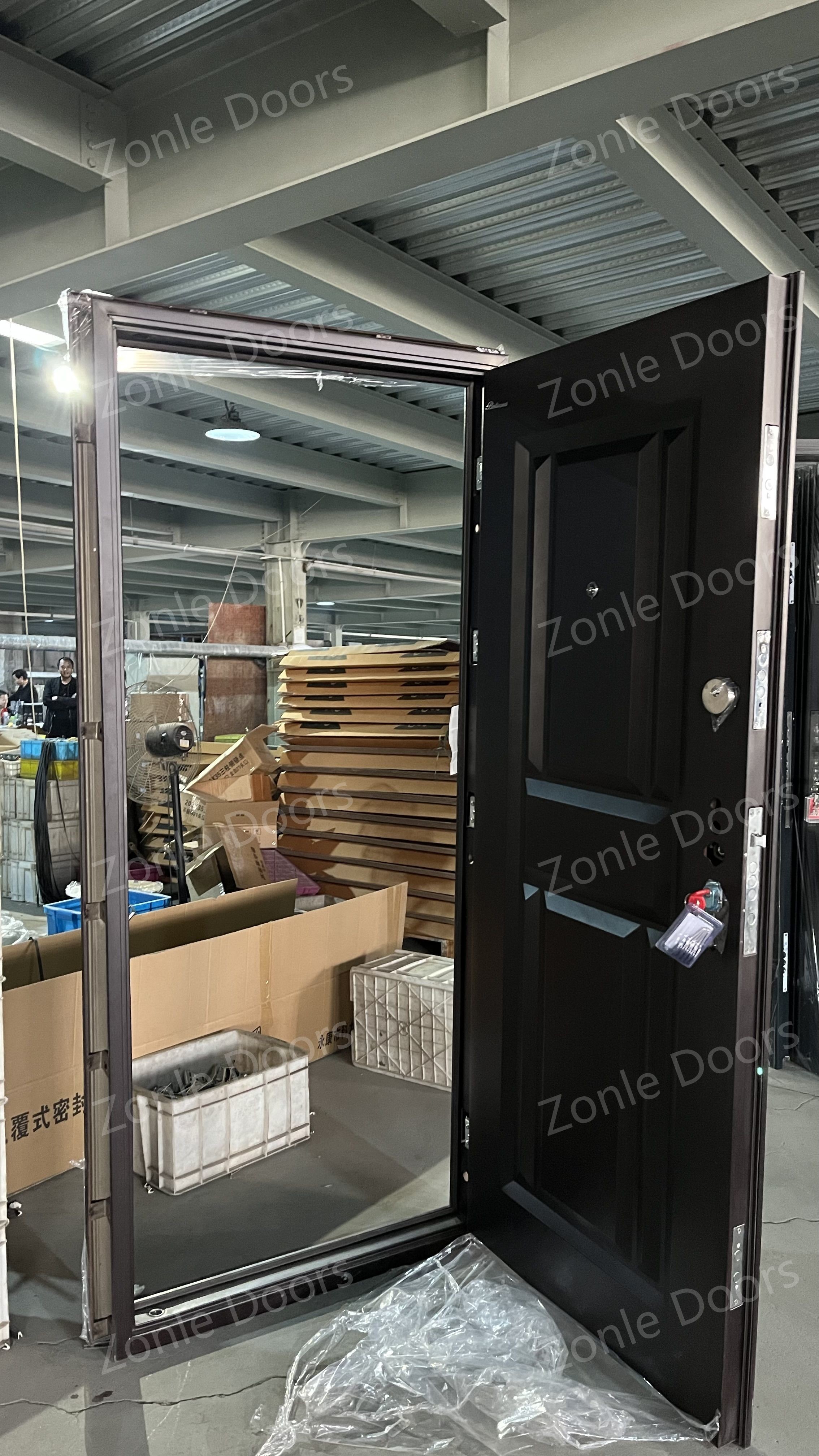 China French Hot Sale Exterior Interior Metal Front Doors Security Steel Door for House Design