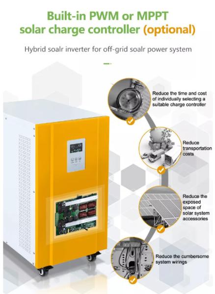20KW Vertical Pure Sine Wave Inverter Off Grid With MPPT Solar Charger