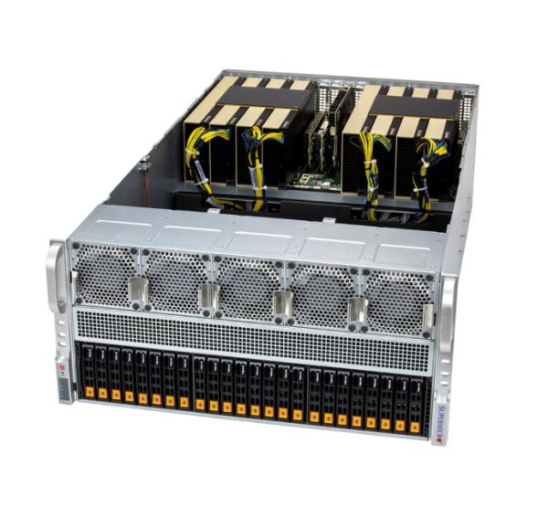 Supermicro SYS-522GA-NRT 5U GPU Server con procesadores de la serie Intel® Xeon® 6900 con núcleos P