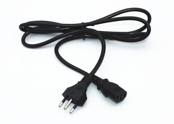 High quality Brazil UC 3 pin power cord  lead cable plug 10A rated  0.5mOEM
