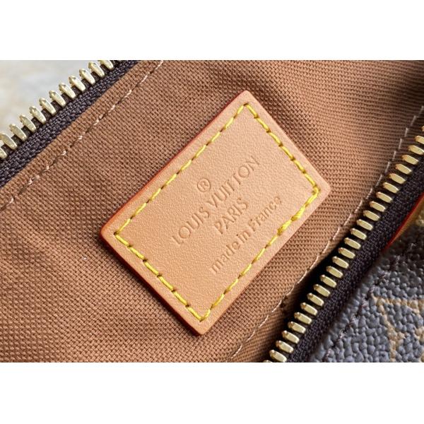 Monogram Printing 30cm Women'S Leather Crossbody Sling Bag Gold Ball Decoration