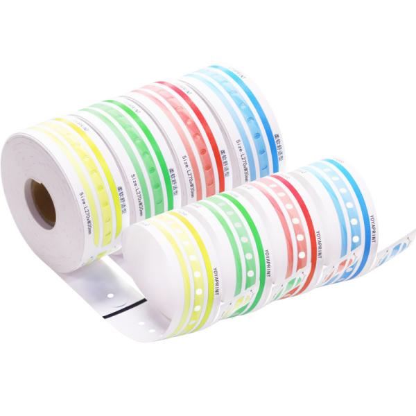Código QR personalizado Hospital Pulseira do paciente Papel sensível ao calor Antibacteriano para identificação médica