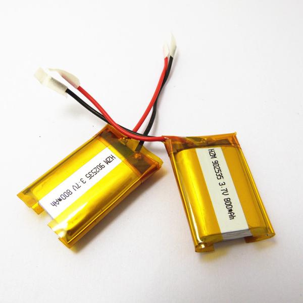 Bluetooth Earphone 3.7 V 800mah Lipo Battery , 2 Cell Li Polymer Battery 902535