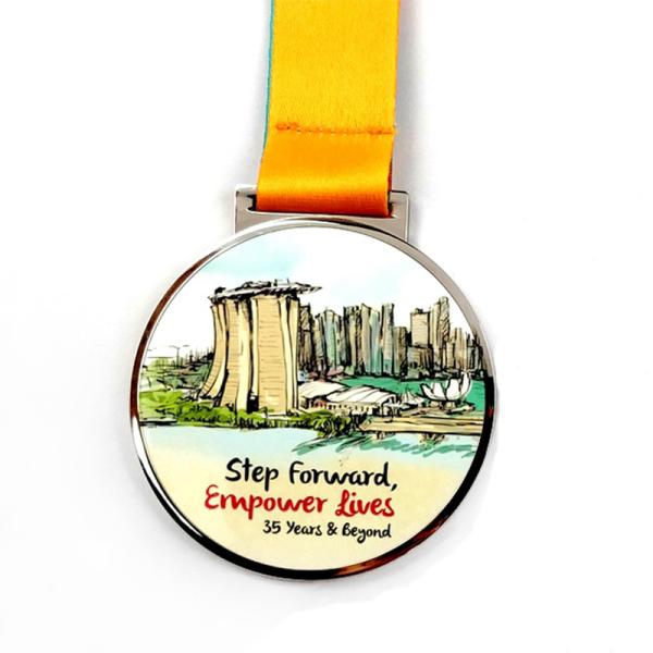 Custom Insert Medal UV Printing Award with Transparent Glass
