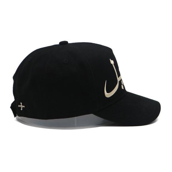 Casquette de baseball à 5 ​​panneaux taille unique/taille personnalisée en tissu de nylon avec boucle en corde de nylon sur le devant