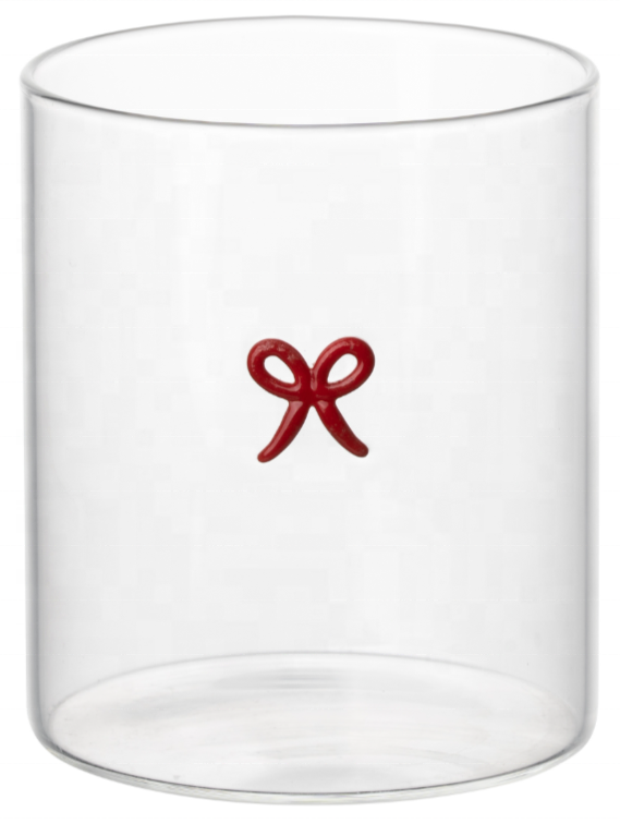 Christmas Gift Cute Borosilicate Glass Mug Round Shape Drinking Glass Cup Multifunctional
