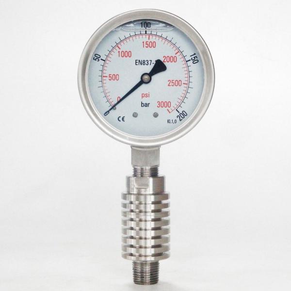 3000 Psi 200 Bar All Stainless Steel Pressure Gauge KL 1.0 Bottom Connection