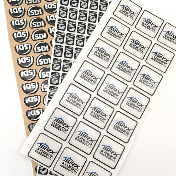 High Gloss Custom Label Stickers Resin Domed Carton 3D Epoxy Resin Stickers