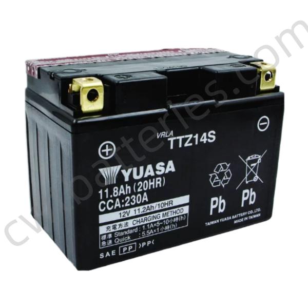 Yuasa TTZ14S Li Ion Motorcycle Battery Maintenance Free 12V 11.8Ah 230A