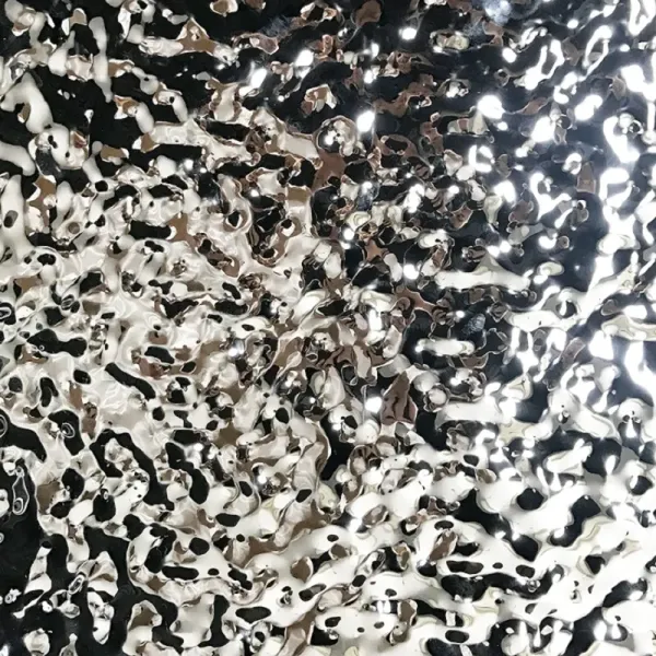 304 Stainless Steel Water Ripple Sheet with 0.5mm Thickness and Polished Surface for Wall Panels