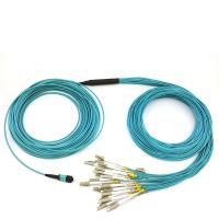 A adapté 8-144 l'Aqua aux besoins du client à plusieurs modes de fonctionnement de câble d'évasion d'élite des fibres MTP MPO OM3