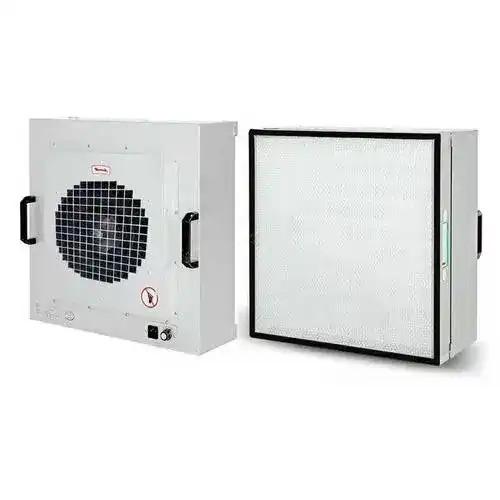 Eficiência do capô de fluxo laminar Unidade de filtro de ventilador de aço inoxidável FFU com filtro HEPA H13/H14