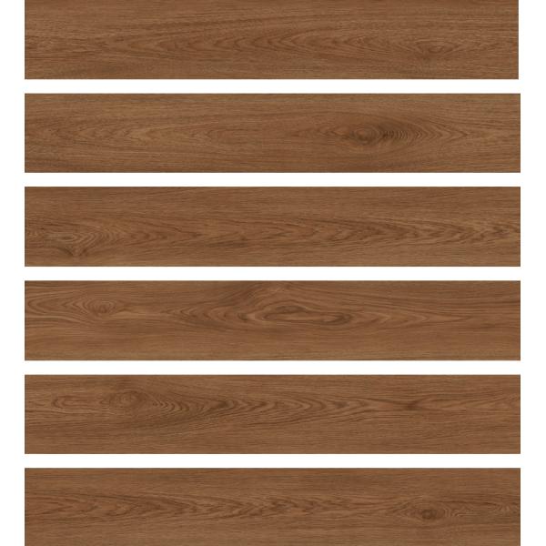 Yellow Brown Wooden Porcelain Floor Strips 200x1200mm