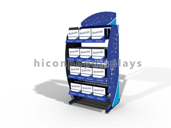 Pharmacy Store Shelving Metal Retail Gondola Shelving With 4 Tier Wire Holder