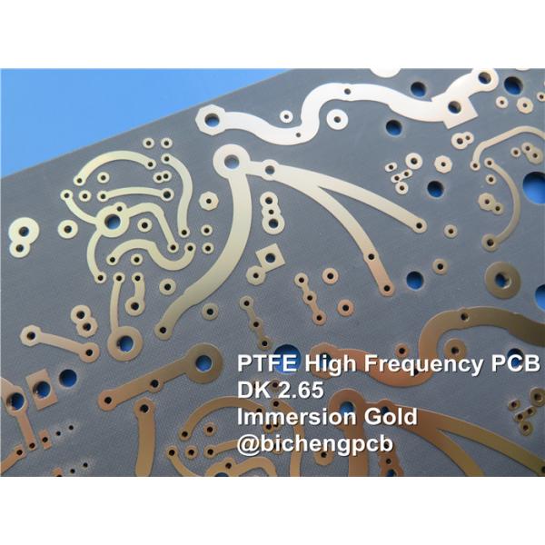 PTFE High Frequency PCB 1.5mm DK 2.65 PTFE RF Circuit Board with 3oz Copper Coating Immersion Gold