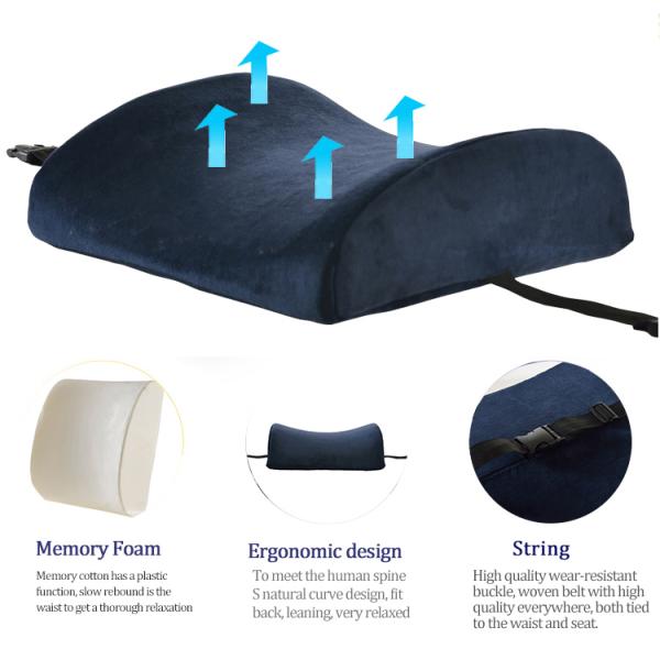 Directly Sale Lumbar Support Cushion for Back Pain Relief Customized Accepted logo label