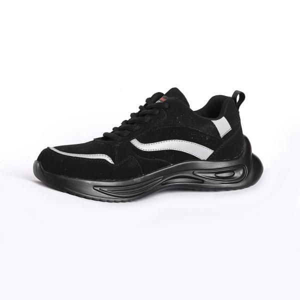 Rubber Plastic Outsole EVA Insole Work Boots Low Cut Footwear Microfiber Fashion Leather Safety Shoes