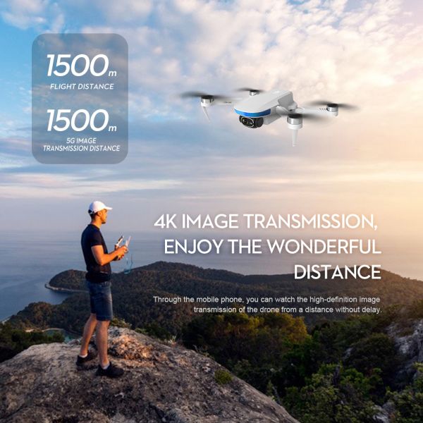 New S6S Brushless Motor Drone 6K HD Dual Camera RC Auto Obstacle Avoidance Professional Foldable Quadcopter