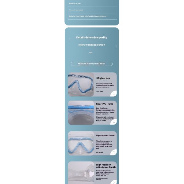 2025 New Model Submersible Mask Dry Respiratory Tube Set - Adult Model Snorkel Mask - Cross-border Product - Factory Customized Dive Goggles