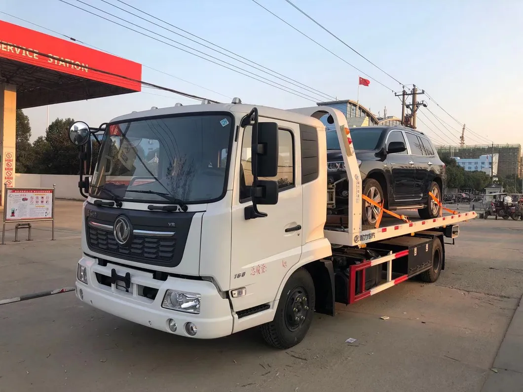 Dongfeng Flatbed Wrecker Truck 3tons 4tons With 3ton Lifting Weight
