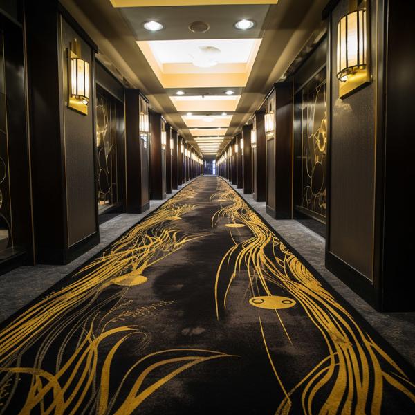 Customized Printed Banquet Hall Carpet in Wool and Nylon Blend for Hotel Decoration