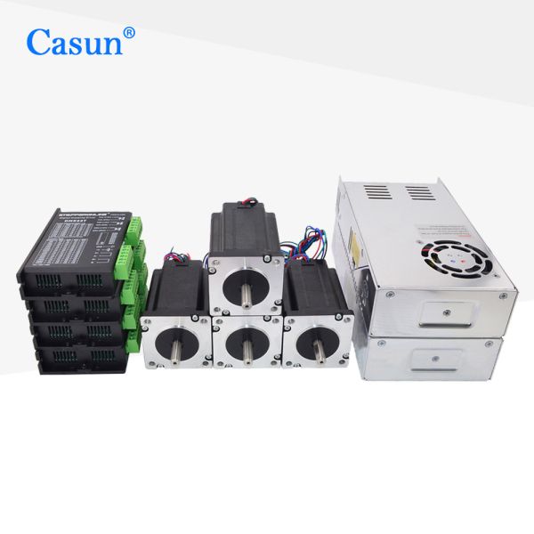 Casun 2 Phase Nema 34 hybrid stepper motor 86x86x149mm 13N.m high torque 6.0A with 4 axis / 3axis  for CNC for Engraving machine