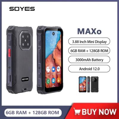 MAXo Rugged Mini Smartphone 6+128GB 3.88'' Octa Core Android 12 Dual Cards 4G 3000mAh Flashlight