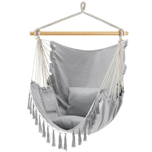 Synthetic Portable Swinging Outdoor Camping Hammock Cotton Rope Durable Hanging Chair
