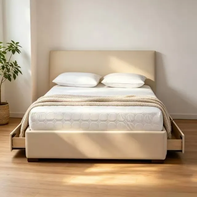 Extra Space Storage Drawers Under Solid Bed Frame