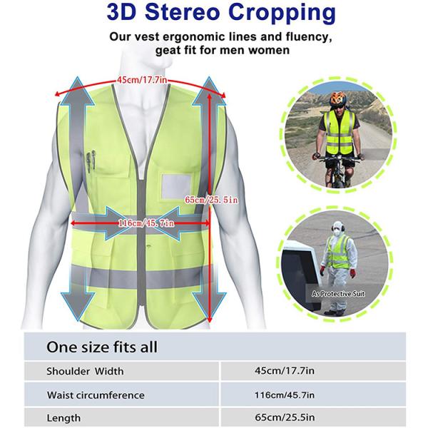 Высокий Vis бежать Bibs Gilet связывает жилет строительной конструкции сада отражательный для людей