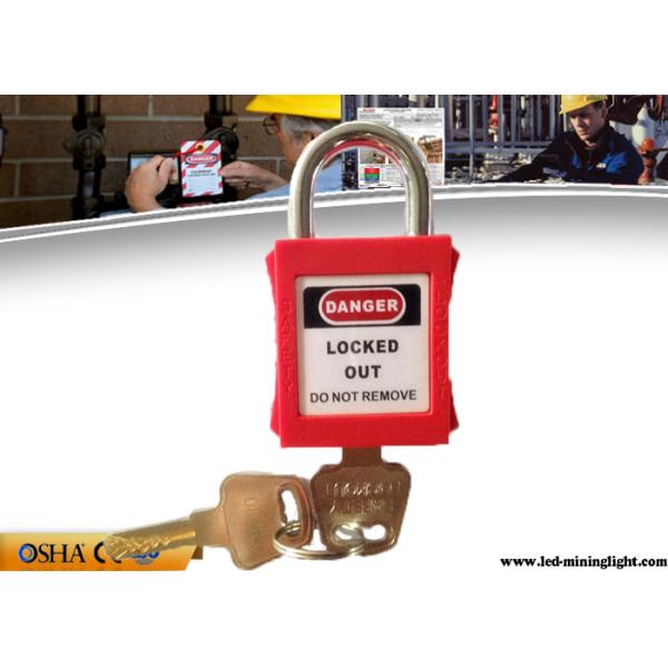 25mm Hardened Short Steel Shackle Colourful Safety Lockout Padlocks