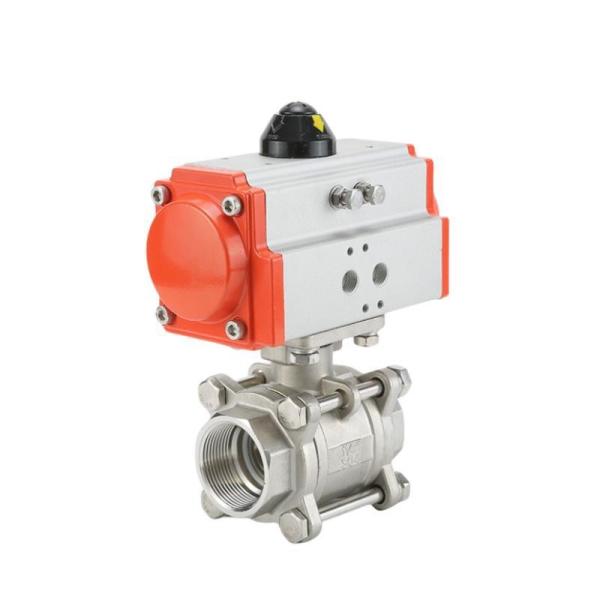 Sturdy Pneumatic SS316 Full Port 3PC Ball Valve for Industrial Applications