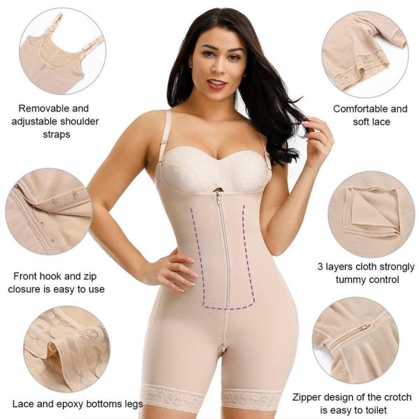 2000 HEXIN Mulheres Full Body Shaper Shapewear Colombiano Bodysuit Controle de barriga Butt Lifter