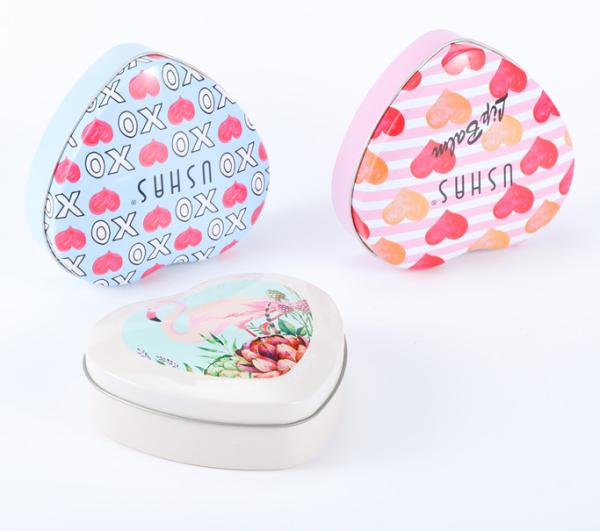 OEM Heart Shape Tin Mint Box Candy Gift Metal Packing Food Container