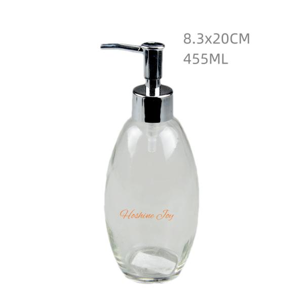 Dispensador de sabão de cozinha recarregável para pratos Dispensador de sabão de frasco de vidro de cristal