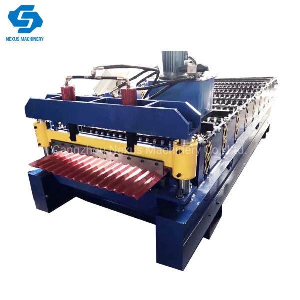                  5.5kw Corrugated Steel Roofing Panel Roll Forming Machine with Cr12 Cutting Mould             