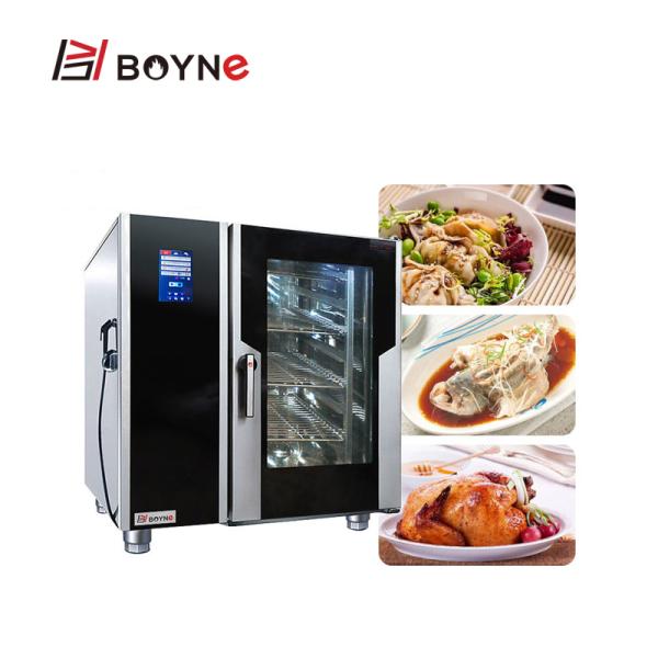 Electric 6 Trays Steam Combi Oven With Injection 380v Stainless Steel for saving the time and one people can operate
