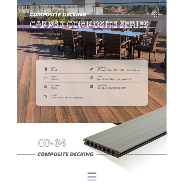 Жизнь отделки анти- Mildew на открытом воздухе покрытая составная украшая 25-30 лет HDPE 38%