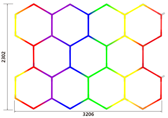 RGB LED Hexagonal Light Modular Honeycomb Panels Suitable for Garage Gym Workshop and Office Stylish Lighting Solutions