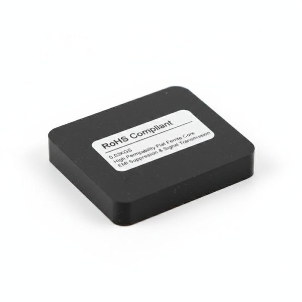 RoHS Compliant 0.03KGS Flat Ferrite Core with High Permeability for EMI Suppression and Signal Transmission