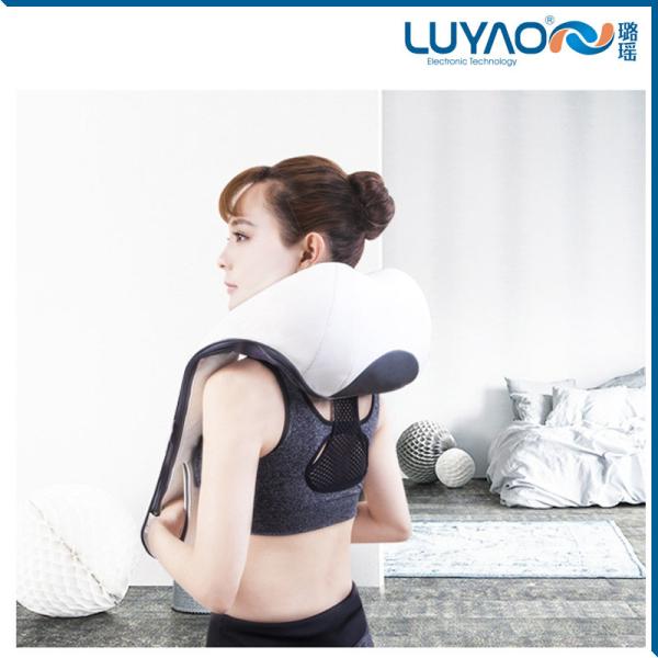 Intelligent PU Shiatsu Neck Shoulder Massager Positive And Reserve Zipper Merge