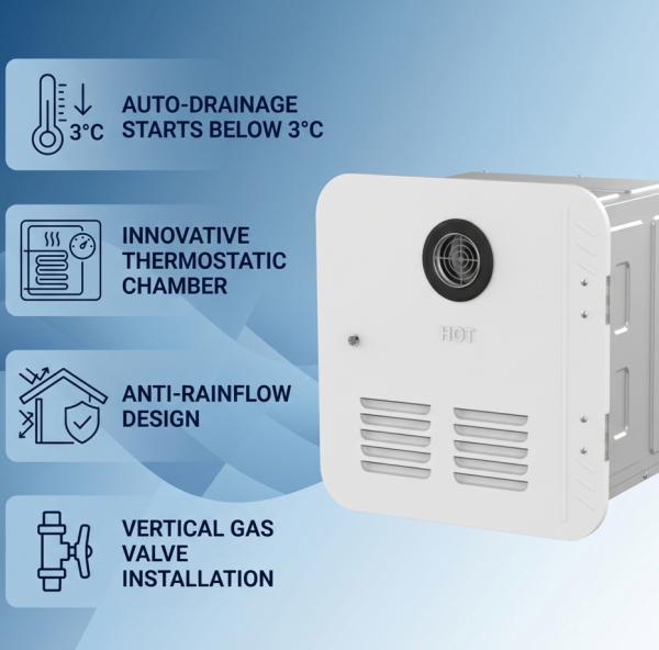 65K-80K BTU Instant Tankless Gas Water Heater For Rv 12V Propane Water Heater