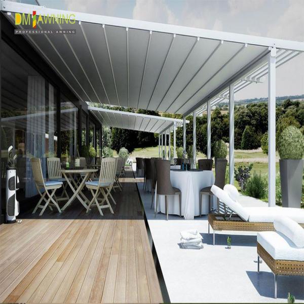 Алюминиевые комплекты для тента для перголы Моторизованная сдвижная крыша Полиэстер акриловый