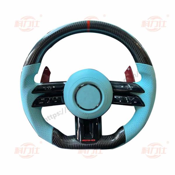 Leather Carbon Fiber Car Steering Wheel Parts Replacement for S-Class E C CLS GLA GLK GT W203 W205 W221