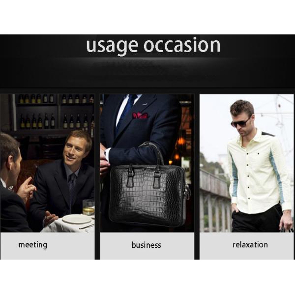 Dongguan factory wholesale genuine crocodile leather business briefcase man handbag