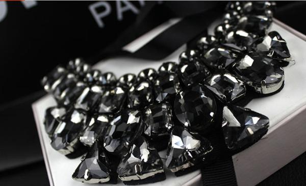 Dance Costume Accessories Glitter Rhinestone Collar Necklace For Performance Decoration